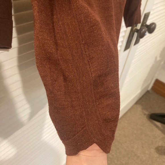 SOLD Ann Taylor Loft Wool Blend Hi Low 3/4 Sleeve Blouse Size Small - Picture 4 of 6